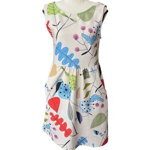 Hampton, Cottage, School, College, Swing Dress Pique Beige Sz Small